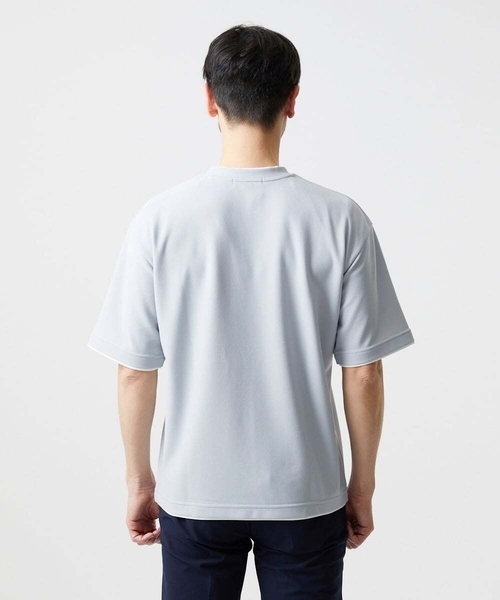 MICHEL KLEIN HOMME (ミッシェルクランオム)の「リラックスクルーネック半袖カットソー(Tシャツ/カットソー・メンズ・ホワイト/ブラック/ライトグレー・MEDIUM/X-LARGE/LARGE)」の9枚目の写真