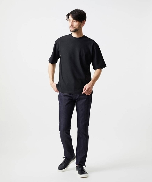 MICHEL KLEIN HOMME (ミッシェルクランオム)の「リラックスクルーネック半袖カットソー(Tシャツ/カットソー・メンズ・ホワイト/ブラック/ライトグレー・MEDIUM/X-LARGE/LARGE)」の14枚目の写真