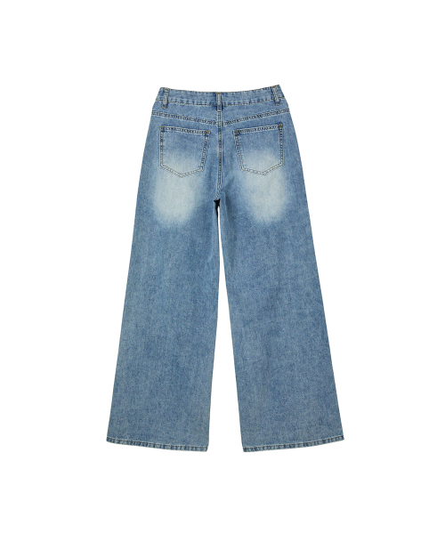 LAP(ラップ)の「絶縁ラインキャットウォッシュワイドパンツ AS2DP565(デニムパンツ・レディース・インディゴブルー・MEDIUM/SMALL)」の6枚目の写真
