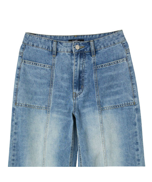 LAP(ラップ)の「絶縁ラインキャットウォッシュワイドパンツ AS2DP565(デニムパンツ・レディース・インディゴブルー・MEDIUM/SMALL)」の2枚目の写真