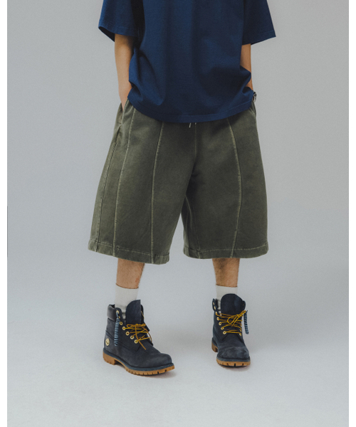 ANGLAN(アングラン)の「Iconic Pigment Sweat Half Pants - Green(その他パンツ・メンズ・その他・ONE SIZE)」の3枚目の写真