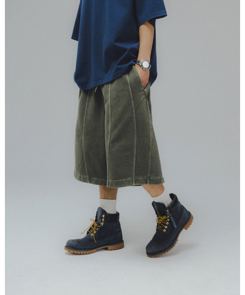 ANGLAN(アングラン)の「Iconic Pigment Sweat Half Pants - Green(その他パンツ・メンズ・その他・ONE SIZE)」の2枚目の写真
