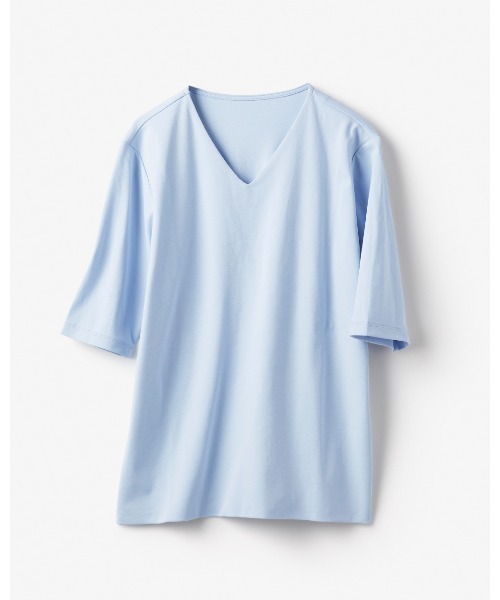 DoCLASSE( ドゥクラッセ)の「VネックN/5分袖・DoT(Tシャツ/カットソー・レディース・ライム/ダークネイビー/ライトグレー/チャコール/ブルー/ダークブラウン/ブラック/ホワイト・L/M/S/LL/3L)」の20枚目の写真
