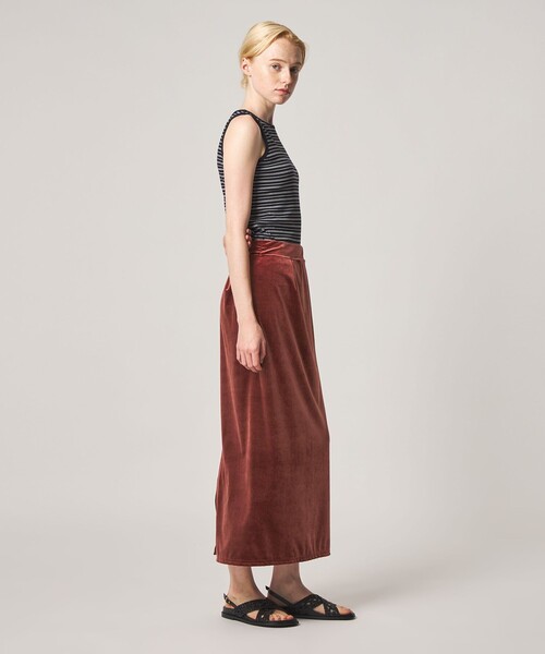 Steven Alan（スティーブンアラン）の「＜Steven Alan＞ベロア ストレート ロング スカート（スカート・レディース・オレンジ系その他/ブラック・S/M）」の5枚目の写真