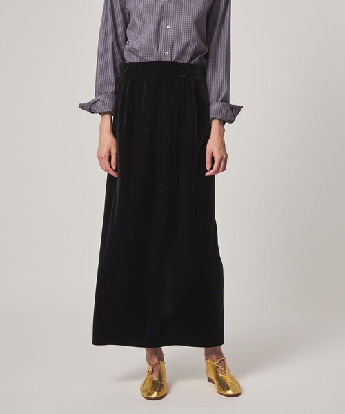 Steven Alan（スティーブンアラン）の「＜Steven Alan＞ベロア ストレート ロング スカート（スカート・レディース・オレンジ系その他/ブラック・S/M）」の8枚目の写真