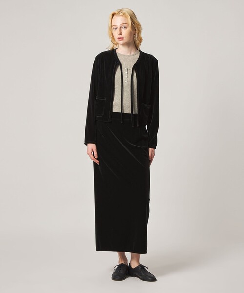 Steven Alan（スティーブンアラン）の「＜Steven Alan＞ベロア ストレート ロング スカート（スカート・レディース・オレンジ系その他/ブラック・S/M）」の14枚目の写真