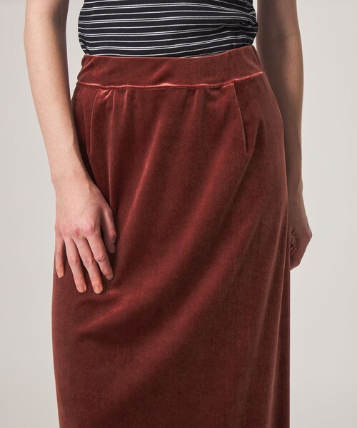Steven Alan（スティーブンアラン）の「＜Steven Alan＞ベロア ストレート ロング スカート（スカート・レディース・オレンジ系その他/ブラック・S/M）」の15枚目の写真