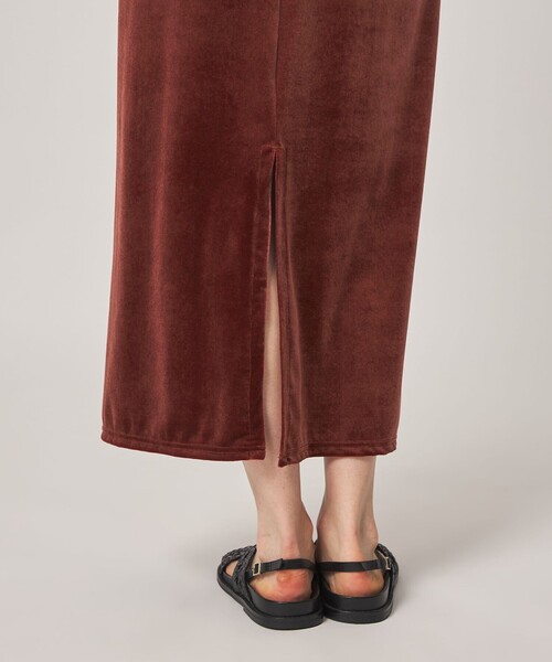 Steven Alan（スティーブンアラン）の「＜Steven Alan＞ベロア ストレート ロング スカート（スカート・レディース・オレンジ系その他/ブラック・S/M）」の18枚目の写真