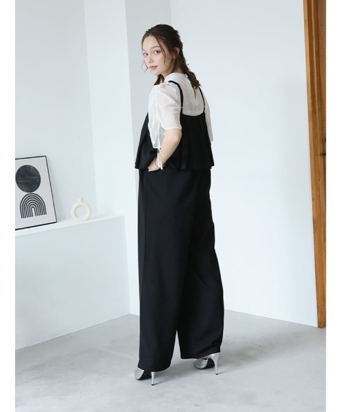 fifth(フィフス)の「【星玲奈セレクト】プリーツビスチェオールインワン(つなぎ/オールインワン・レディース・ブラック/ブラウン・M)」の18枚目の写真