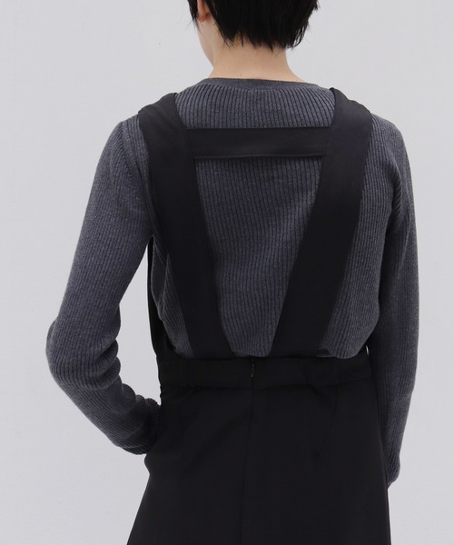 DRESSLAVE(ドレスレイブ)の「asetate twill pinafore dress(アセテートツイルピナフォアドレス)(ワンピース・レディース・ブラック/カーキ・38)」の8枚目の写真