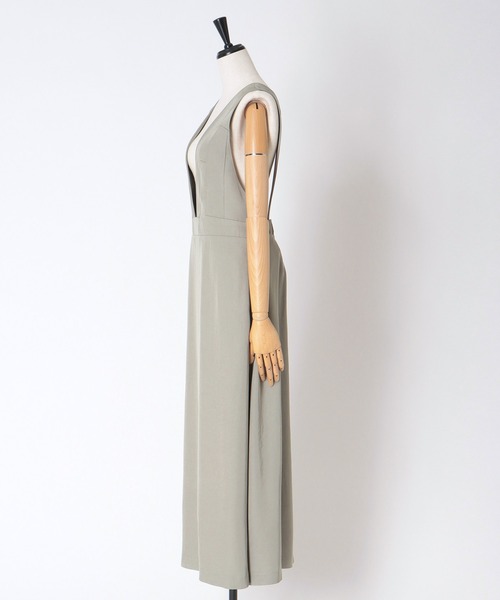 DRESSLAVE(ドレスレイブ)の「asetate twill pinafore dress(アセテートツイルピナフォアドレス)(ワンピース・レディース・ブラック/カーキ・38)」の10枚目の写真