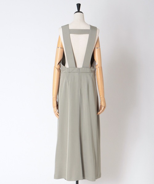 DRESSLAVE(ドレスレイブ)の「asetate twill pinafore dress(アセテートツイルピナフォアドレス)(ワンピース・レディース・ブラック/カーキ・38)」の11枚目の写真