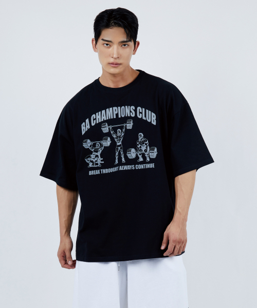 BATTRACT(バトラクト)の「ヒューマンズバベル オーバーサイズ 半袖Tシャツ ブラック(Tシャツ/カットソー・メンズ・ブラック・2/1)」の1枚目の写真