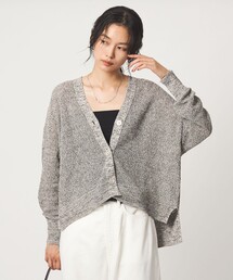 メランジ ニット カーディガン