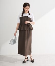 異素材ドッキングワンピース