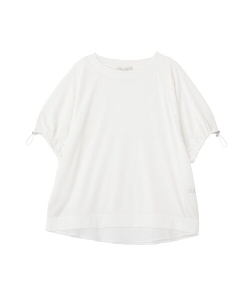 Green　Parks（グリーンパークス）の「袖ドロストシアー裏毛ドッキングプルオーバー（Tシャツ/カットソー・レディース・杢グレー/ブルー/オフホワイト/ブラック・FREE）」の10枚目の写真
