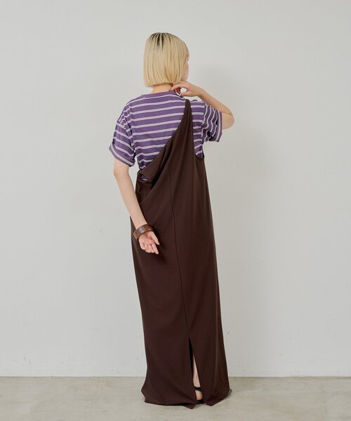 WHIMSIC(ウィムジック)の「【UNISEX/2サイズ展開】ボーダーTシャツ(Tシャツ/カットソー・メンズ・オフホワイト/パープル/ブラウン・2/1)」の15枚目の写真