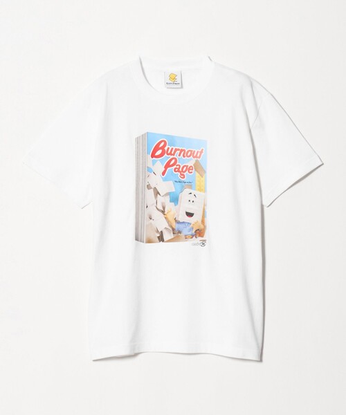 NICE WEATHER(ナイスウェザー)の「<Entripaper>バーンアウトページ Tシャツ(Tシャツ/カットソー・メンズ・ロイヤルブルー/ホワイト・XL/L/M)」の1枚目の写真