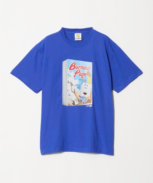 NICE WEATHER(ナイスウェザー)の「<Entripaper>バーンアウトページ Tシャツ(Tシャツ/カットソー・メンズ・ロイヤルブルー/ホワイト・XL/L/M)」の2枚目の写真