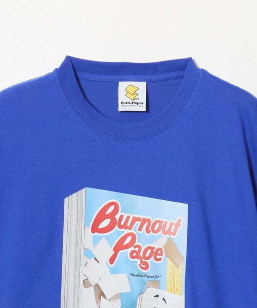 NICE WEATHER(ナイスウェザー)の「<Entripaper>バーンアウトページ Tシャツ(Tシャツ/カットソー・メンズ・ロイヤルブルー/ホワイト・XL/L/M)」の4枚目の写真