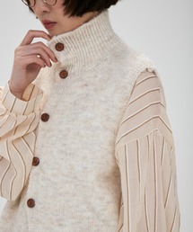 high neck over knit vest / ハイネックオーバーニットベスト
