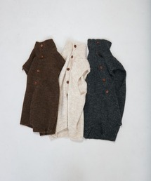 high neck over knit vest / ハイネックオーバーニットベスト
