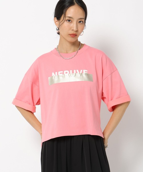 HEREIAM(ヘレイアム)の「【HEREIAM】フォームロゴハーフスリーブT(Tシャツ/カットソー・レディース・ホワイト/グレー系/ピンク系/ブラック・FREE)」の9枚目の写真