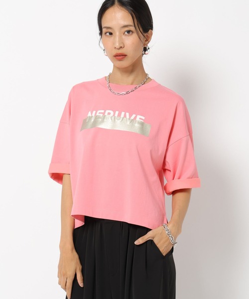 HEREIAM(ヘレイアム)の「【HEREIAM】フォームロゴハーフスリーブT(Tシャツ/カットソー・レディース・ホワイト/グレー系/ピンク系/ブラック・FREE)」の11枚目の写真