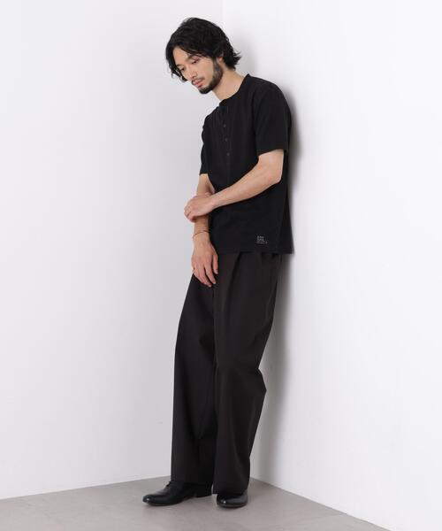 NANO universe(ナノユニバース)の「「surplus」 サーマルヘンリーハーフスリーブ(Tシャツ/カットソー・メンズ・ブラック/ボルドー/ホワイト・M/L/S)」の10枚目の写真