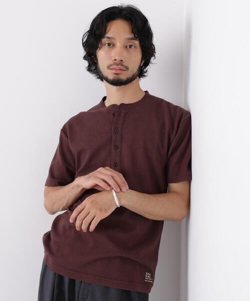 NANO universe(ナノユニバース)の「「surplus」 サーマルヘンリーハーフスリーブ(Tシャツ/カットソー・メンズ・ブラック/ボルドー/ホワイト・M/L/S)」の20枚目の写真