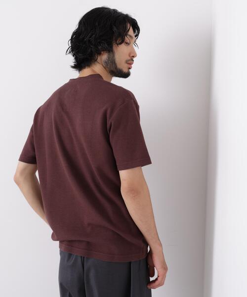 NANO universe(ナノユニバース)の「「surplus」 サーマルヘンリーハーフスリーブ(Tシャツ/カットソー・メンズ・ブラック/ボルドー/ホワイト・M/L/S)」の21枚目の写真