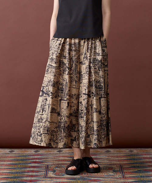 LOGEMENT DE CLAIRE(ロジュモンドクレール)の「【LOURMARIN】イージーキュロットパンツ(その他パンツ・レディース・ベージュ/ネイビー/ピンクベージュ・FREE)」の2枚目の写真