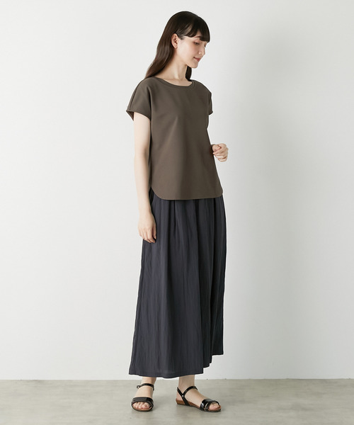 LOGEMENT DE CLAIRE(ロジュモンドクレール)の「【LOURMARIN】イージーキュロットパンツ(その他パンツ・レディース・ベージュ/ネイビー/ピンクベージュ・FREE)」の4枚目の写真
