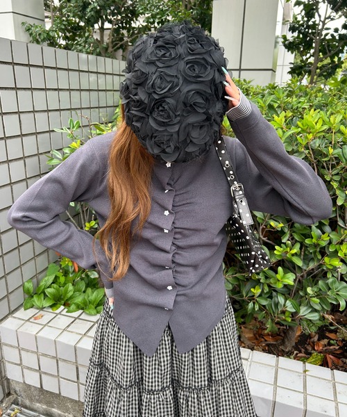 WC(ダブル シー)の「ボタンジップカーディガン(カーディガン/ボレロ・レディース・ピンク/チャコールグレー/アイボリー・FREE)」の11枚目の写真