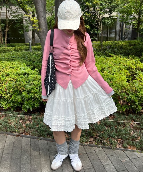WC(ダブル シー)の「ボタンジップカーディガン(カーディガン/ボレロ・レディース・ピンク/チャコールグレー/アイボリー・FREE)」の20枚目の写真