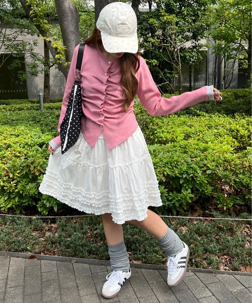 WC(ダブル シー)の「ボタンジップカーディガン(カーディガン/ボレロ・レディース・ピンク/チャコールグレー/アイボリー・FREE)」の21枚目の写真