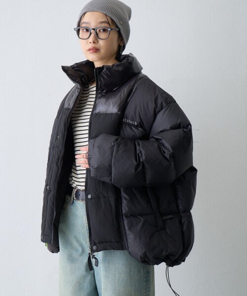 etsinta（エシンタ）の「【etsinta】リメイクライクダウンオーバージャケット（ダウンジャケット/コート・レディース・ブラック/ネイビー/ベージュ・ONE SIZE）」の10枚目の写真