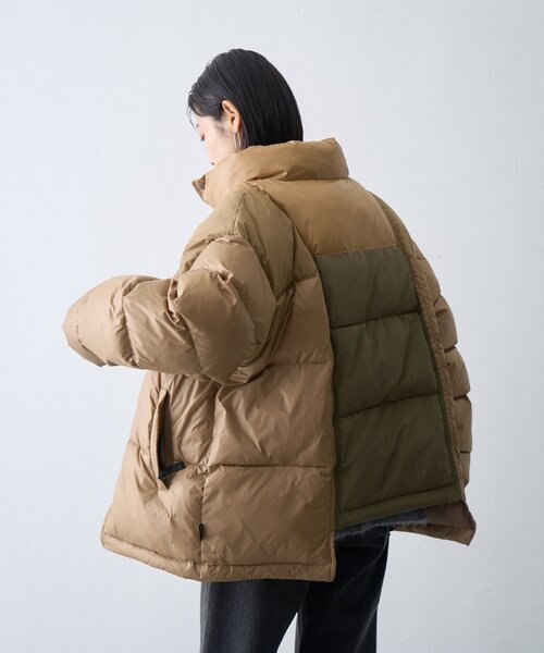 etsinta（エシンタ）の「【etsinta】リメイクライクダウンオーバージャケット（ダウンジャケット/コート・レディース・ブラック/ネイビー/ベージュ・ONE SIZE）」の21枚目の写真