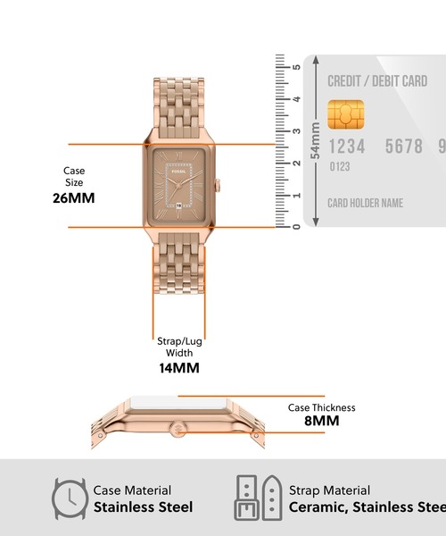 FOSSIL(フォッシル)の「フォッシル 腕時計 レディース アナログ ステンレス CE1137(アナログ腕時計・レディース・マルチ・FREE)」の5枚目の写真