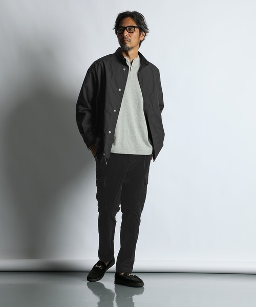 The DUFFER of ST.GEORGE(ザダファーオブセントジョージ)の「【WEB限定アイテム】SHORT MODS SHIRT:ショートモッズシャツ / シャツアウター / ライトアウター(ミリタリージャケット・メンズ・ブラック/カーキ・X-LARGE/LARGE/MEDIUM/SMALL)」の8枚目の写真