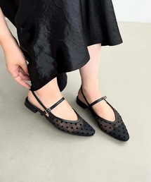 チュール バック ストラップ パンプス /61332