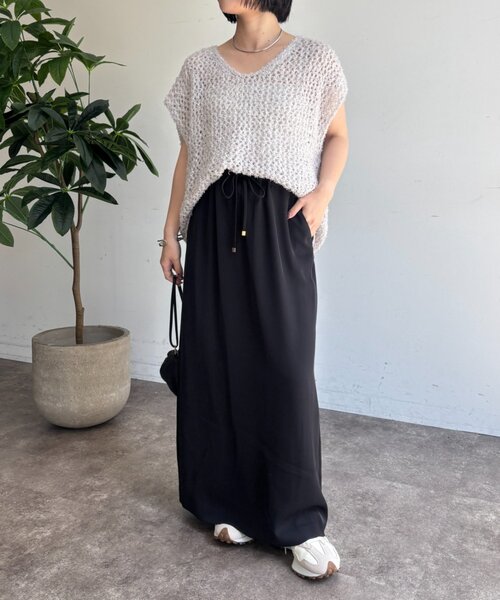 Jena espace merveilleux(ジェナ エスパスメルヴェイユ)の「トロミイージースカート2(スカート・レディース・ブラック/カーキ/アイボリー・FREE)」の18枚目の写真