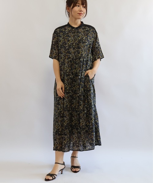 etre relie(エトレリー)の「リバティヨーク切替ワンピース(ワンピース・レディース・イエロー系その他/パープル系その他・MEDIUM)」の3枚目の写真