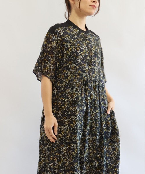 etre relie(エトレリー)の「リバティヨーク切替ワンピース(ワンピース・レディース・イエロー系その他/パープル系その他・MEDIUM)」の4枚目の写真