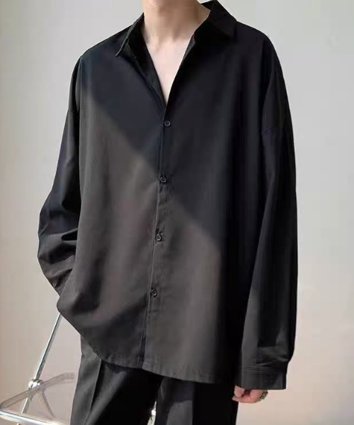 ampm(エーエムピーエム)の「ビッグシルエットドレープレギュラーカラーシャツ(シャツ/ブラウス・メンズ・ホワイト/ブラック・M/L)」の15枚目の写真