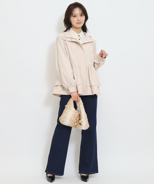 WILLSELECTION(ウィルセレクション)の「ギャザーペプラムブルゾン(その他アウター・レディース・ブラック/ピンク/ベージュ・FREE)」の9枚目の写真