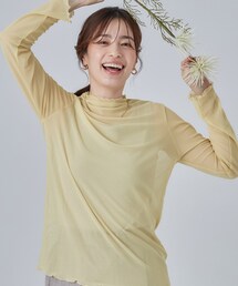 【S-LL/洗濯機可】コーデにプラスするだけで垢抜ける 柄アソートシアーチュールトップス
