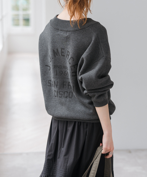 Spick & Span(スピックアンドスパン)の「《WEB限定 / 追加》J.J.Mercer / ジェイジェイマーサー 別注 Vネックプルオーバー(ニット/セーター・レディース・チャコールグレー・FREE)」の8枚目の写真