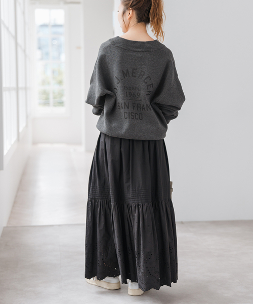 Spick & Span(スピックアンドスパン)の「《WEB限定 / 追加》J.J.Mercer / ジェイジェイマーサー 別注 Vネックプルオーバー(ニット/セーター・レディース・チャコールグレー・FREE)」の12枚目の写真