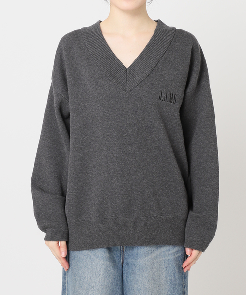Spick & Span(スピックアンドスパン)の「《WEB限定 / 追加》J.J.Mercer / ジェイジェイマーサー 別注 Vネックプルオーバー(ニット/セーター・レディース・チャコールグレー・FREE)」の2枚目の写真